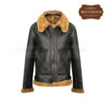 Men B3 Shearling Bomber Leather Jacket (Ginger) | Urban Leather Wear