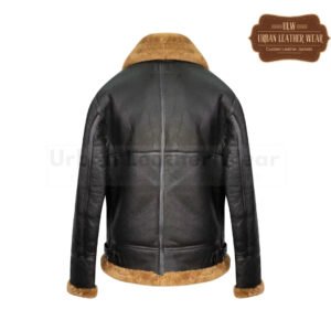 Men B3 Shearling Bomber Leather Jacket (Ginger) | Urban Leather Wear