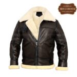 Men Bomber Jacket Aviator Real Shearling B3 Bomber Jacket | Urban Leather Wear