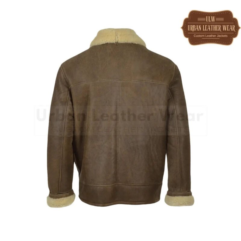 Men Brown B3 Aviator Shearling Flying Leather Jacket | Urban Leather Wear