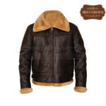 Men Brown B3 Shearling Leather Jacket | Urban Leather Wear