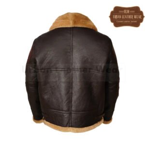 Men Brown B3 Shearling Leather Jacket | Urban Leather Wear