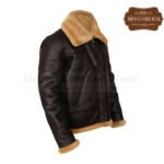 Men Brown B3 Shearling Leather Jacket | Urban Leather Wear