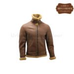 Men Brown B3 Shearling WW2 Bomber Leather Jacket | Urban Leather Wear