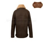Men Brown Pilot Shearling Leather Jacket | Urban Leather Wear