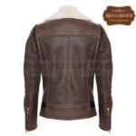 Men Brown Shearling Biker Leather Jacket | Urban Leather Wear