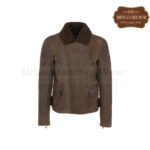 Men Brown Shearling Leather Jacket Sale | Urban Leather Wear