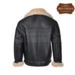 Men RAF B3 Leather Shearling Bomber Jacket (black) | Urban Leather Wear
