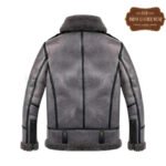 Men Shearling Grey B3 Leather Jacket | Urban Leather Wear