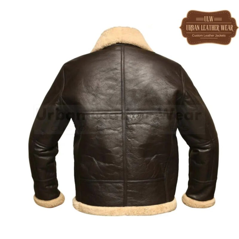Men Shearling Leather Flight Jacket | Urban Leather Wear