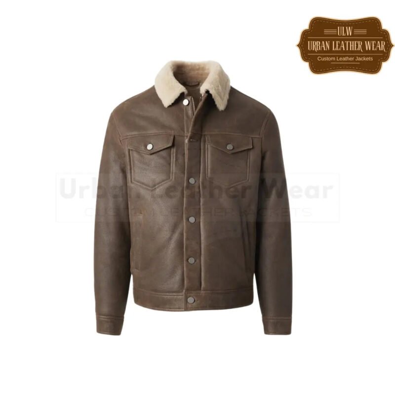 Men Shearling Trucker Jacket on sale | Urban Leather Wear