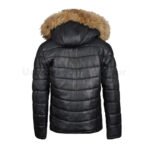 Men Winter Leather Jacket With Fur On Hoodie | Urban Leather Wear