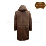 Men brown Parka Shearling long Coat | Urban Leather Wear