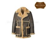Men shearling down coat | Urban Leather Wear