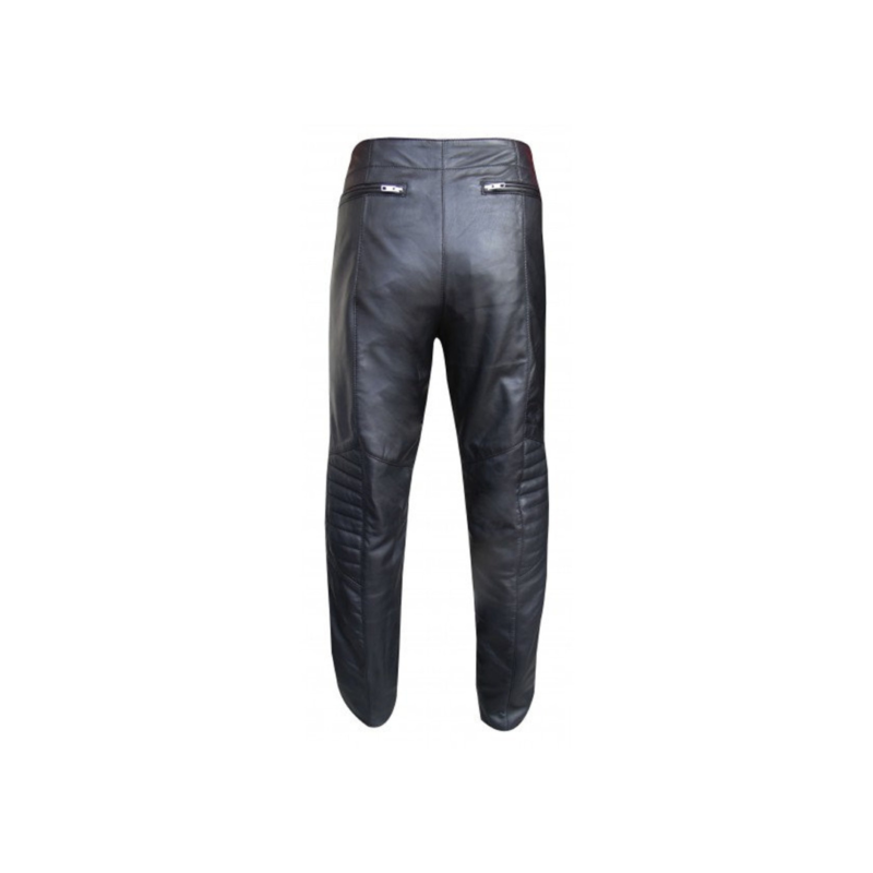Men Black Leather Trouser laced | Urban Leather Wear