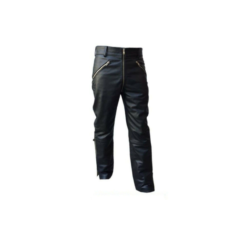 Leather Motorbike Biker Pant With Zip | Urban Leather Wear