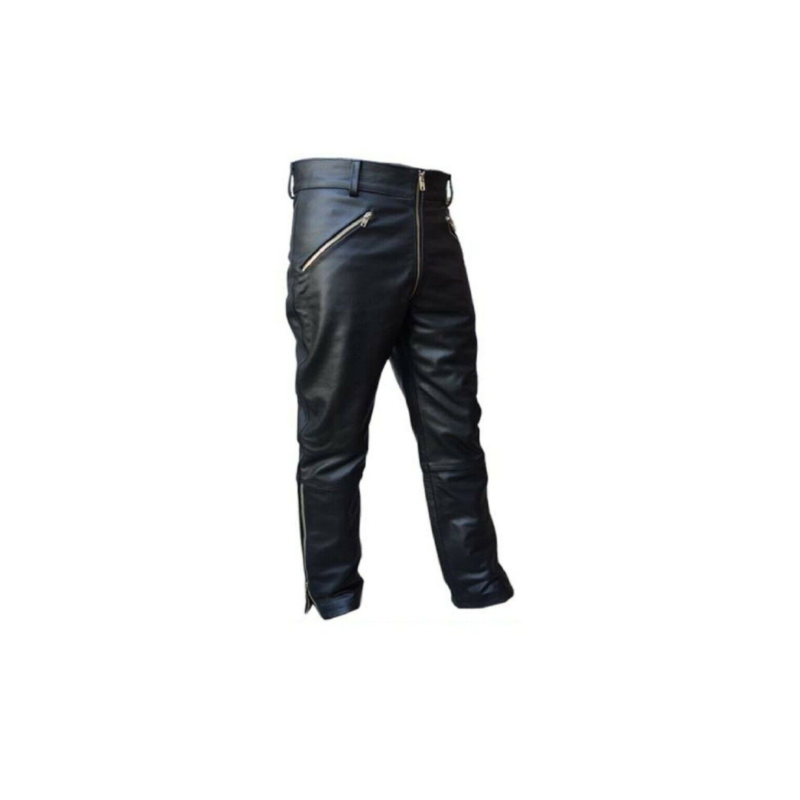 Leather Motorbike Biker Pant With Zip | Urban Leather Wear