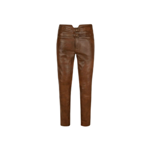 Brown Leather Biker Pants - Leather Breeches