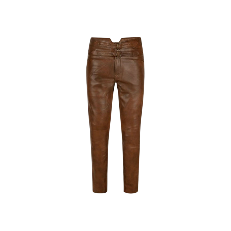Brown Leather Biker Pants – Leather Breeches | Urban Leather Wear