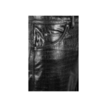Crocodile Pant Black Leather Embossed Print | Urban Leather Wear