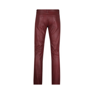 Men Leather Pant Trouser burgundy | Urban Leather Wear