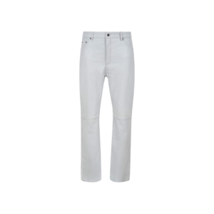 Leather Pants Biker Trouser White