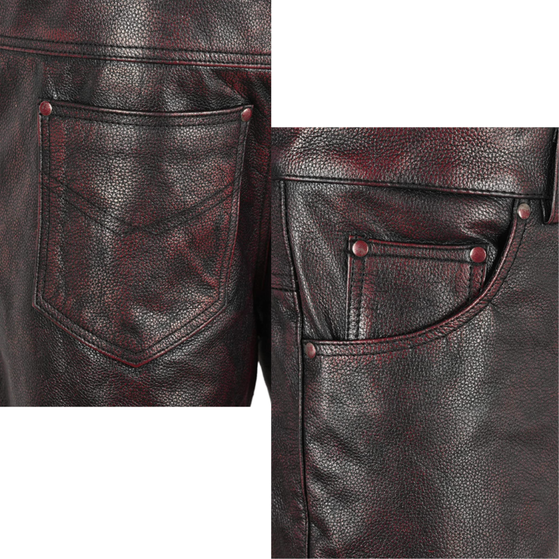 Leather Pants Bikers Full Grain Waxed Jean | Urban Leather Wear