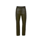 Olive Green Real Leather Motorcycle Biker Jeans Trouser | Urban Leather Wear