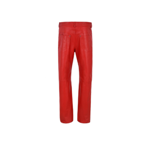 Leather Trouser Red Biker Pants | Urban Leather Wear