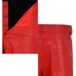 Leather Trouser Red Biker Pants | Urban Leather Wear