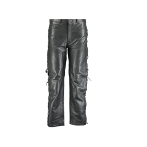 Men Slim fit Leather Cargo Pants