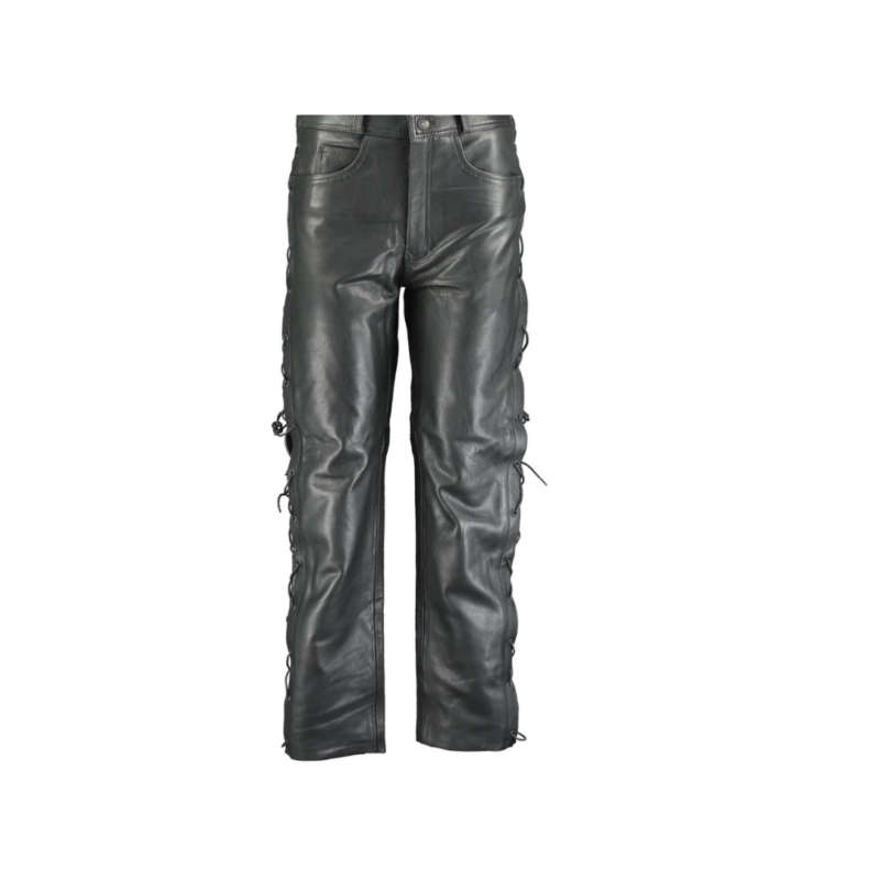 Men Slim fit Leather Cargo Pants | Urban Leather Wear