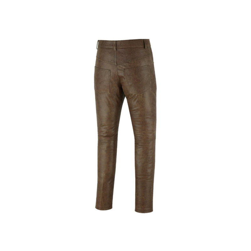 Vintage Distressed Brown Leather Trousers | Urban Leather Wear