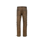 Leather Brown Laced Motorcycle Pants | Urban Leather Wear