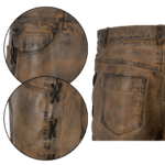 Leather Brown Laced Motorcycle Pants | Urban Leather Wear