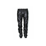 Leather Black Strip Pant Slim Fit Trouser | Urban Leather Wear