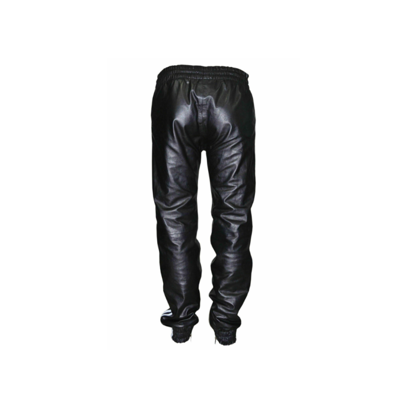Leather Black Strip Pant Slim Fit Trouser | Urban Leather Wear