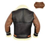 Mens B3 RAF Aviator Pilot Flying Brown Black Leather Jacket | Urban Leather Wear