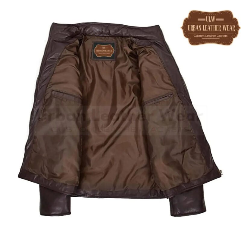 Mens Real Leather Puffer Jacket Fully Padded With Hood | Urban Leather Wear