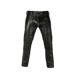 2 way Zipper slim-fit Pants Leather trouser