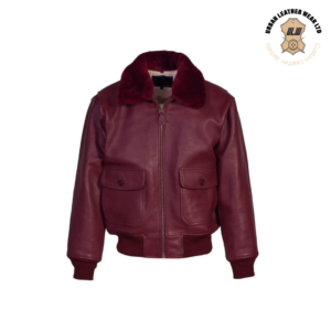 Men Burgundy G-1 Flight Bomber Jacket