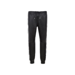 Leather Trouser Black with White Straps | Urban Leather Wear
