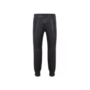 Leather Trouser Black with White Straps