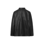 Oversized Black leather women shirt | Urban Leather Wear