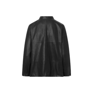 Oversized Black leather women shirt | Urban Leather Wear