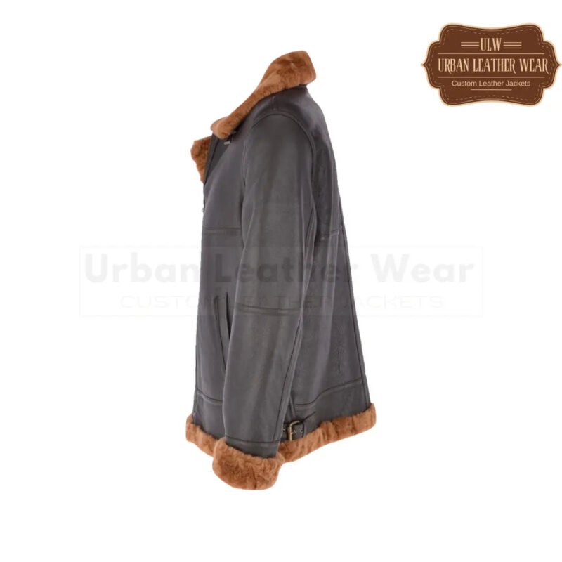 RAF Shearling Leather Jacket For Men | Urban Leather Wear