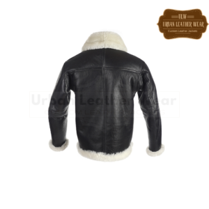 Premium Shearling Fur Leather Jacket Black | Urban Leather Wear