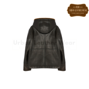 Reversible Silky Shearling Hooded Leather Jacket | Urban Leather Wear