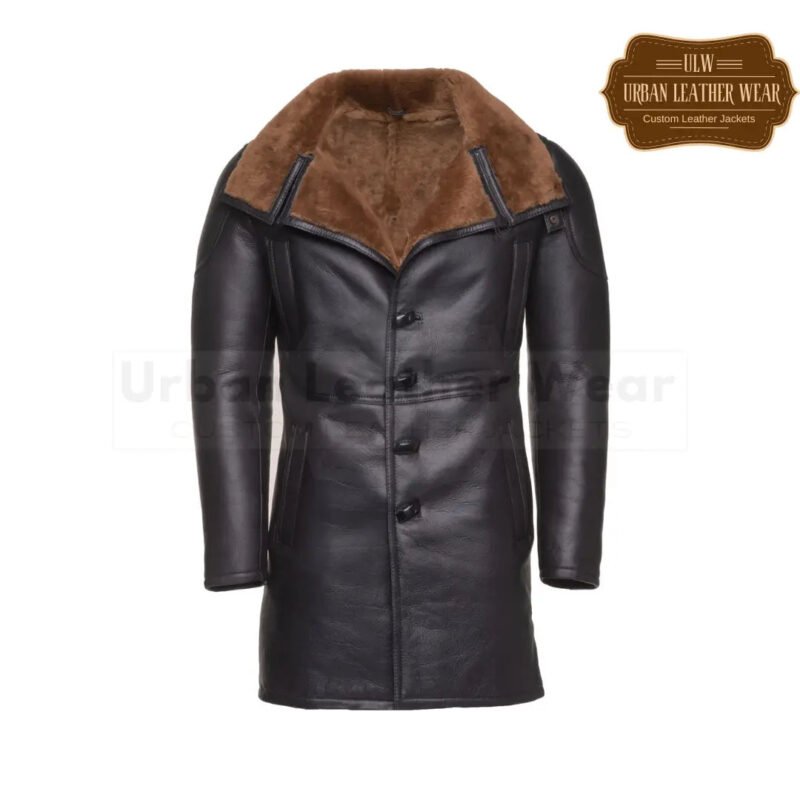Ryan Gosling Blade Runner 2049 Trench Coat Real Shearling Coat | Urban Leather Wear