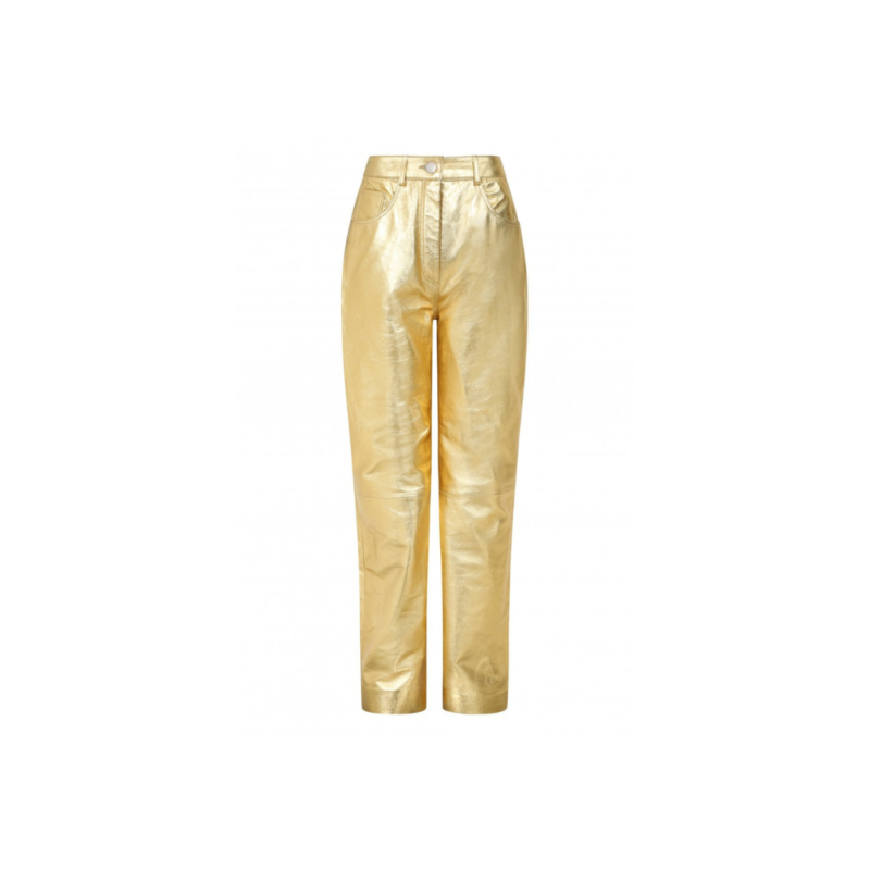 Straight Leg Leather trousers golden | Urban Leather Wear